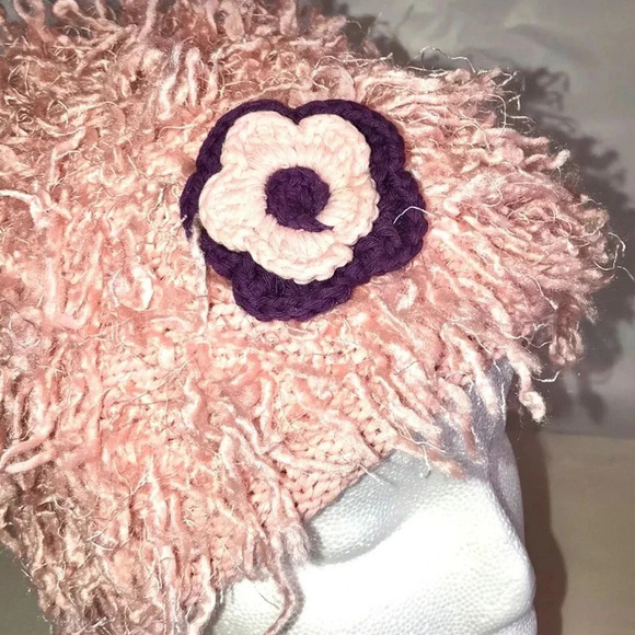 ZOONI EUC GIRLS PINK HAT WINTER FALL TRAVEL FLORAL FLOWER SKI SIZE 2 5 YEARS - Picture 6 of 8